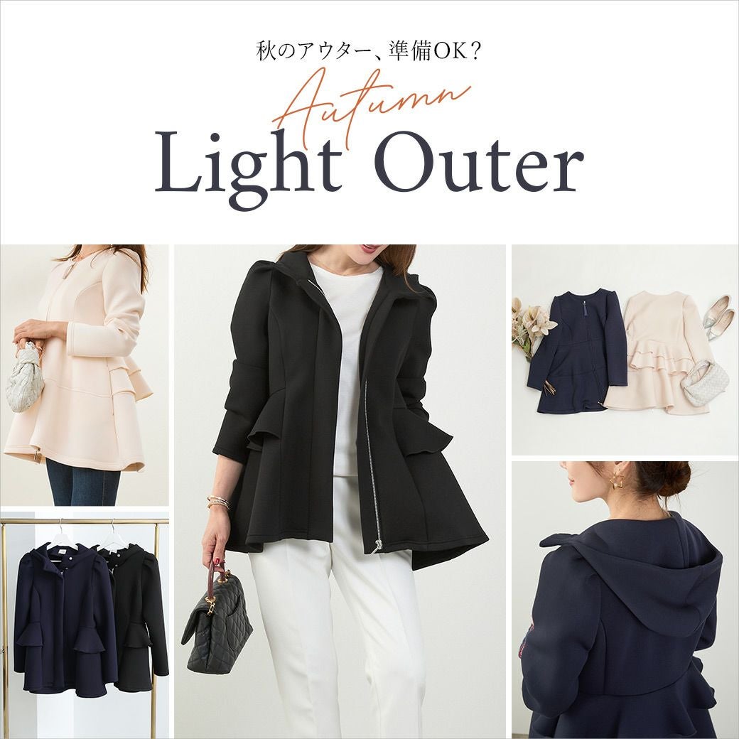 新品 SCOTCLUB ボーダーフリルライトジャケット Liala × PG：Light Outer Collection | Joint Space