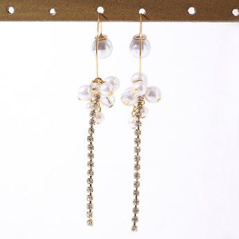 クリスタルハーフフープ ピアス Crystal Half Hoop Pierce Liala