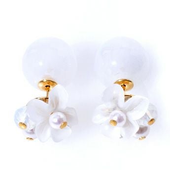 クリアピンクフラワー ピアス Clear Pink Flower Pierce Liala