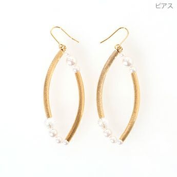 ゴールドフレーム ピアスイヤリング Gold Frame Square Pierce Earring Liala