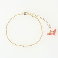 シンプル サンゴ アンクレット Simple Coral Anklet Liala