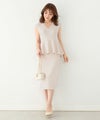 新色追加/newcolor/大人気/手洗い可/セットアップ対応商品/ドライタッチ/ゴム地/タイトスカート/膝下丈/サマーニット/シャリ感/選べる丈