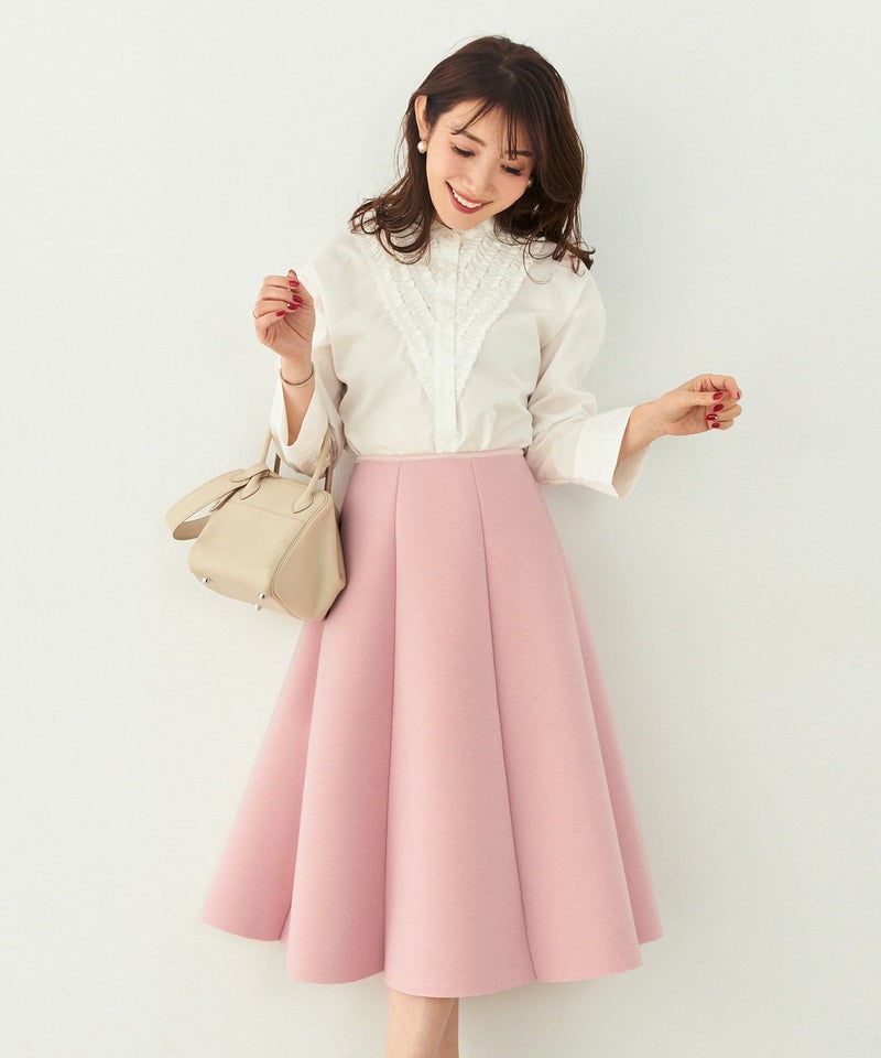 S/M/L 新色追加 上品 オールシーズン オケージョン フェニミン オフィス 大人可愛い ミディ丈 ジョイントスペース