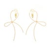 リボン ポイント パール ピアス イヤリング Ribbon Point Pearl Pierce Earring Liala