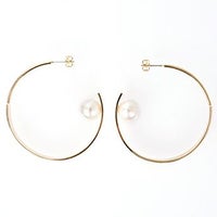 ポイント パール フープ ピアス Point Pearl Hoop Pierce Liala