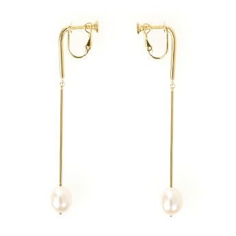 ロング ドロップ パール ピアス イヤリング