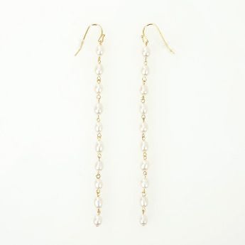 淡水パール ロング ピアス イヤリング Freshwater Pearl Long Pierce Earring Liala