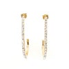 クリスタル カーブ フープ ピアス Crystal Curve Hoop Pierce Earring Liala