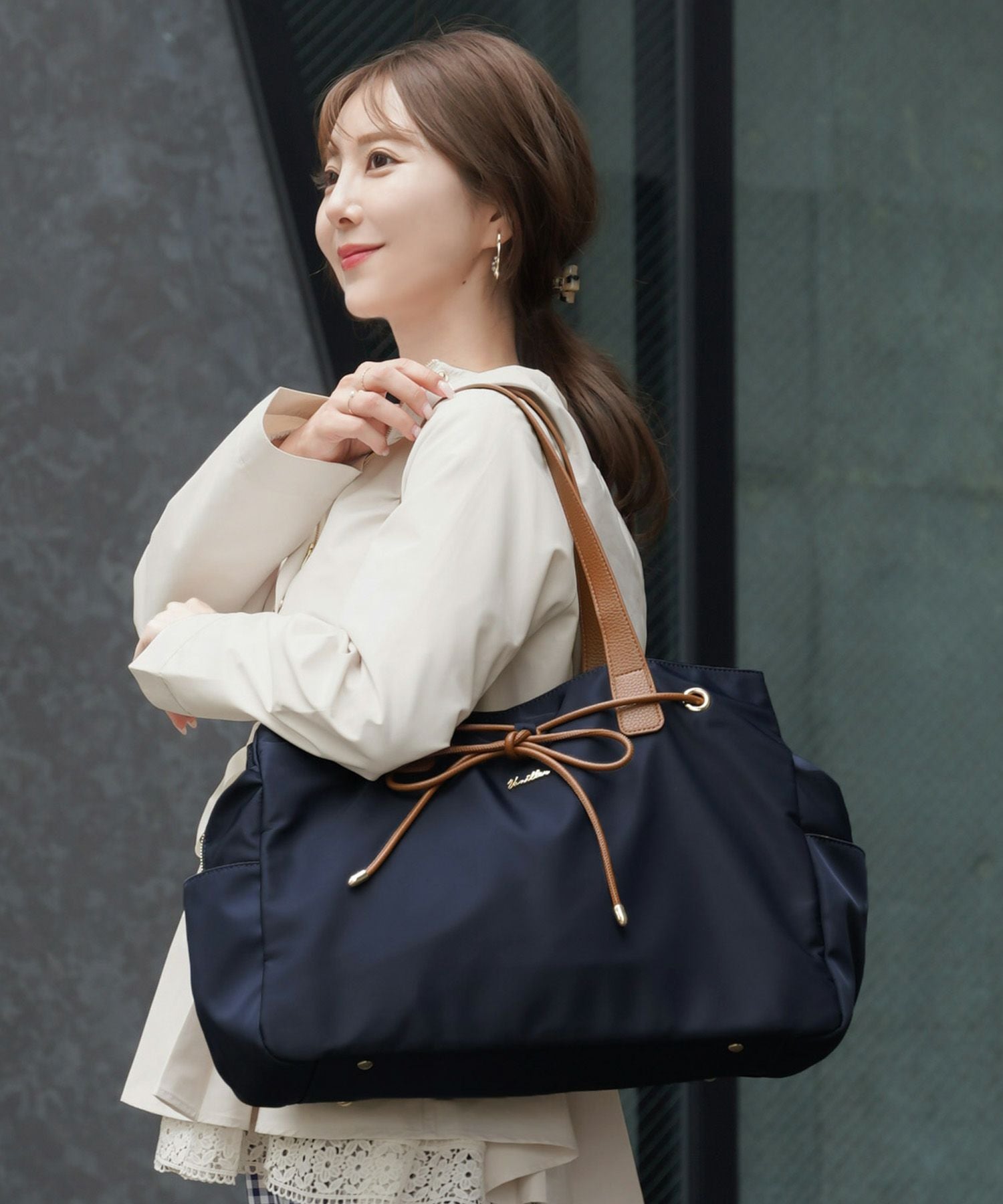 レザーリボン トラベル トートバッグ le reve vaniller 全7色｜lvn911