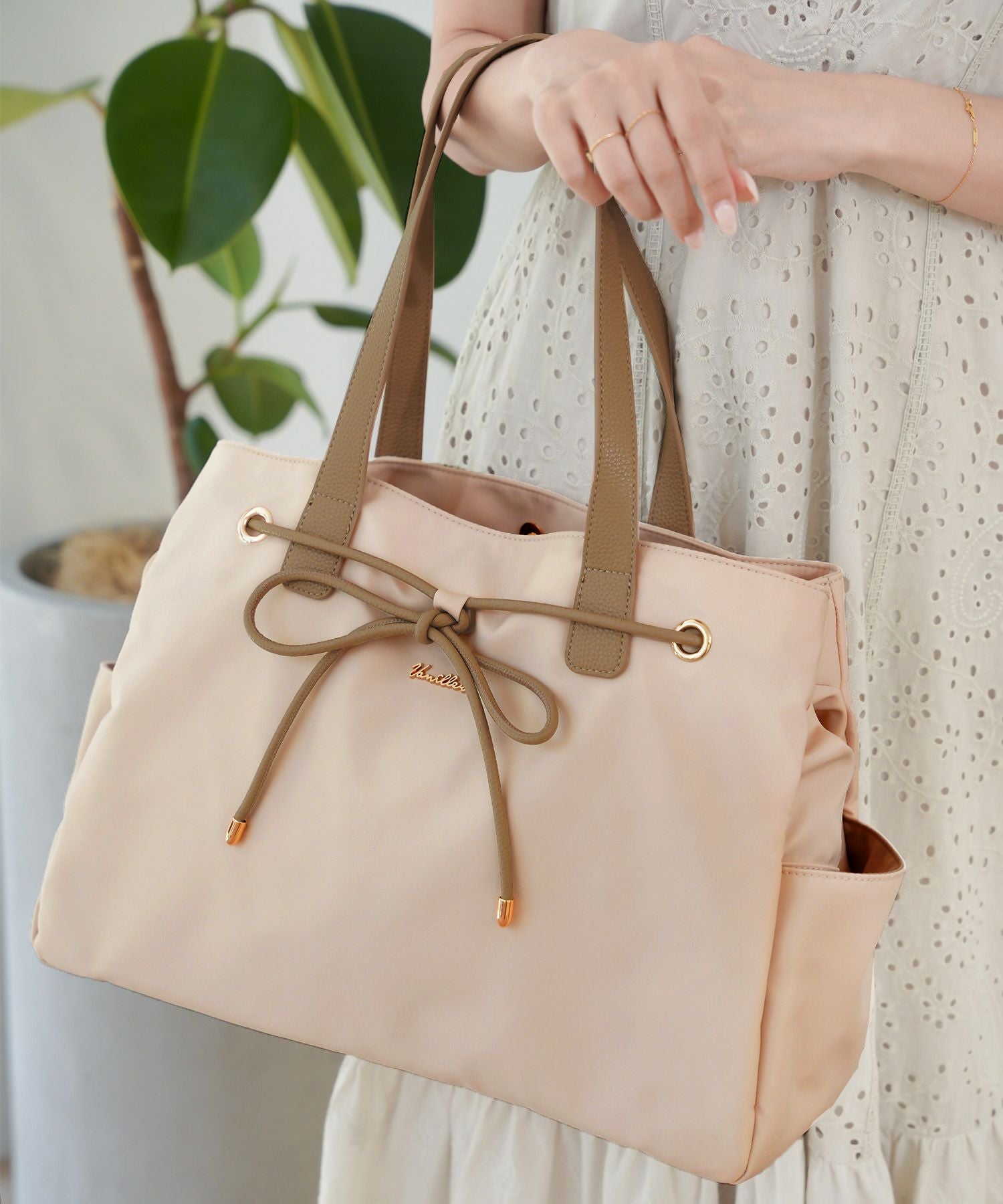 PINK-SALE レザーリボン トラベル トートバッグ le reve vaniller 全7