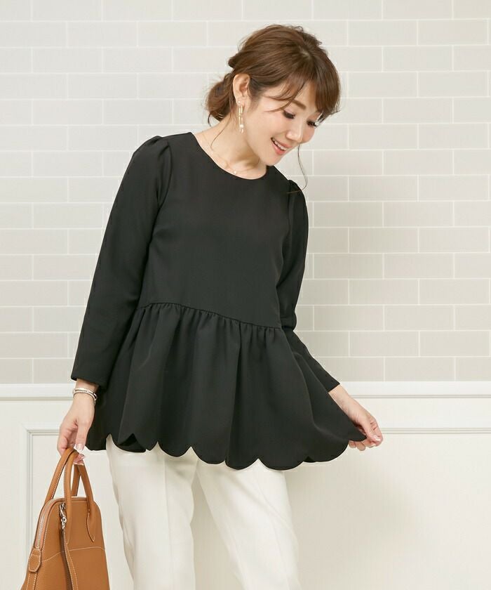 専用☆8900円☆Liala×PG☆スカラップペプラム 9分袖ブラウス☆ピンク☆ 楽天市場】スカラップペプラム 9分袖 ブラウス Liala×PG 全3色｜lpg811