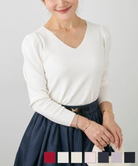 VネックタックスリーブニットLiala×PG