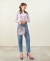新色追加/上品/エレガント/きれいめ/パール/トップス/長袖/背涙開き/S/M/L