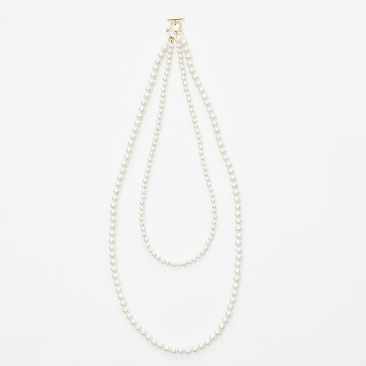 2連 ロング パール ネックレス Double Long Pearl Necklace
