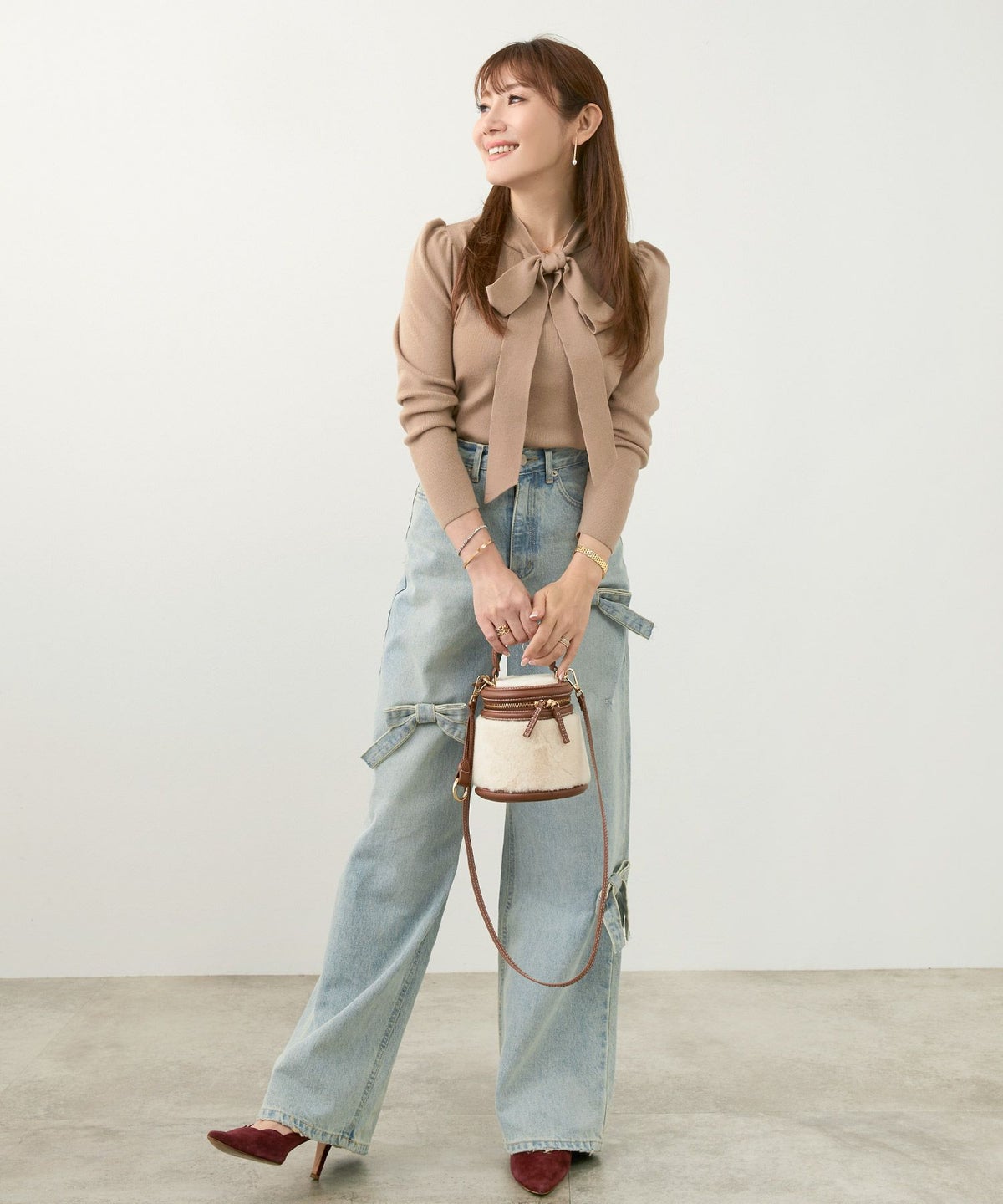 新色追加 手洗い可 トップス レディース かわいい オフィス きれいめ バイカラー 白黒 上品 ジョイントスペース