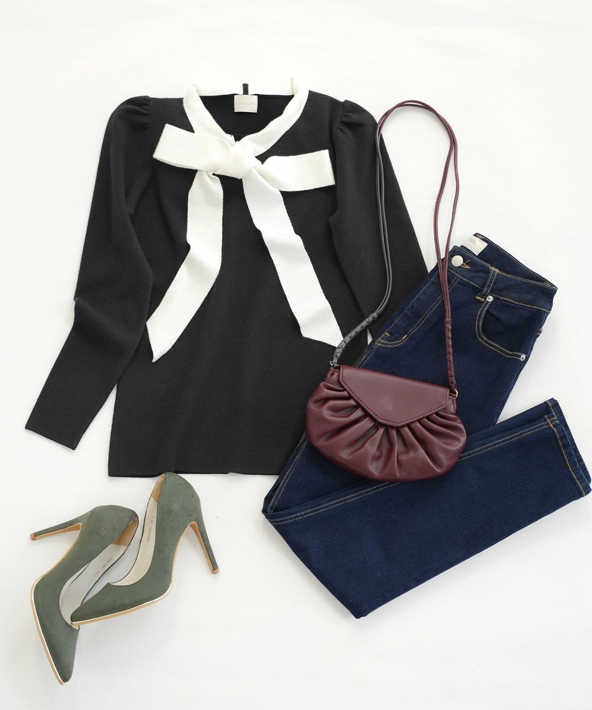 新色追加 手洗い可 トップス レディース かわいい オフィス きれいめ バイカラー 白黒 上品 ジョイントスペース