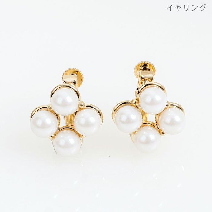 クローバー パール ピアス イヤリング Clover Pearl Pierce Earring