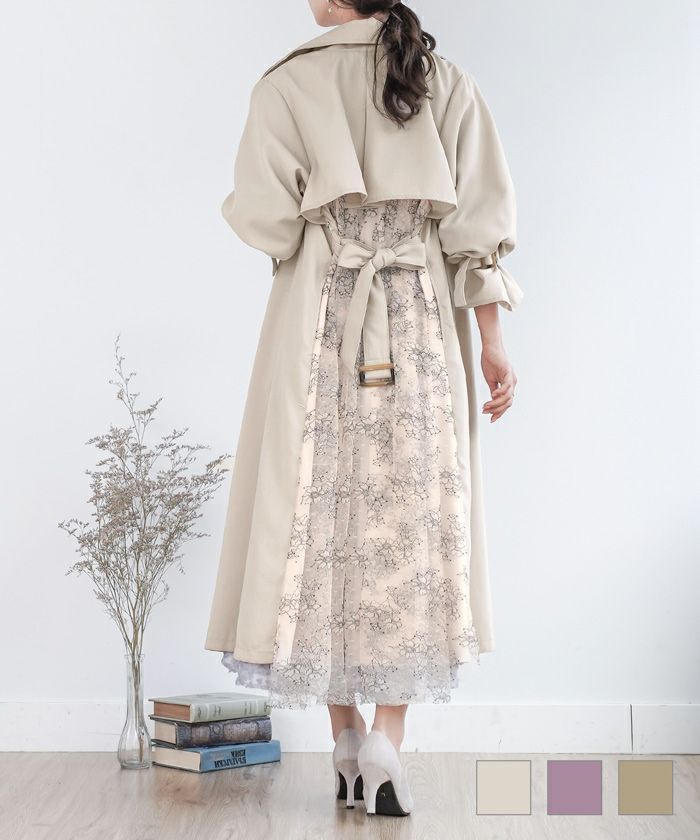 Alexander McQueen レース トレンチコート ALEXANDER MCQUEEN（アレキサンダーマックイーン）トレンチコート 茶