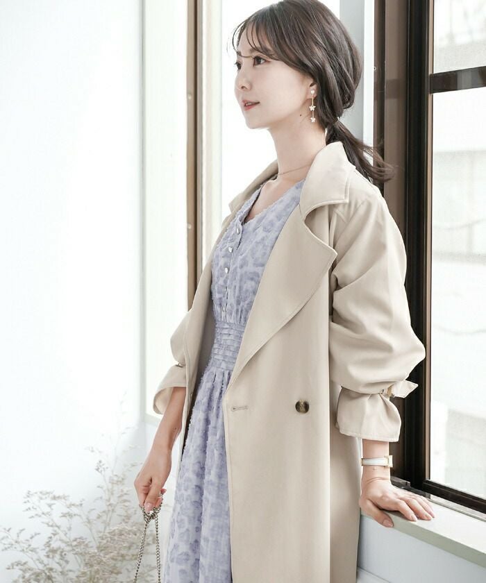 couturebyROJITA バックレース切替トレンチコート ベージュ クチュールバイロジータ couture BY ROJITA バックレース切替トレンチ