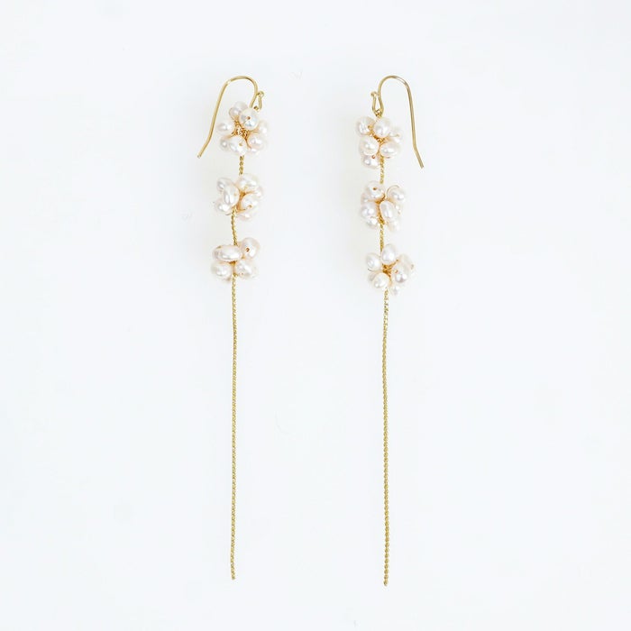 ポンポン 淡水 パール ピアス イヤリング PON PON Freshwater Pearl Pierce Earring