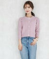 手洗い可/カーディガン/厚手/アウター/羽織/プルオーバー/レディース/ケーブル/長袖/クルーネック/釦/ビジュー/パール/フェミニン/大人可愛い/上品/華やか/春/秋/冬