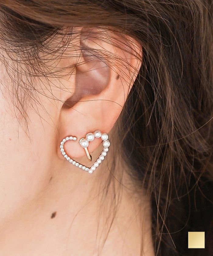 ピアス イヤリング ハートシェイプ le reve vaniller 全1色｜lvn911