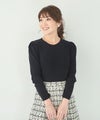 日本製/レディース/トップス/ニット/プルオーバー/ラウンドネック/長袖/パフスリーブ/パワショル/パワーショルダー/タック/ラウンドネック/ゴム地/ベーシック/ホワイト/ピンク/ブラック/