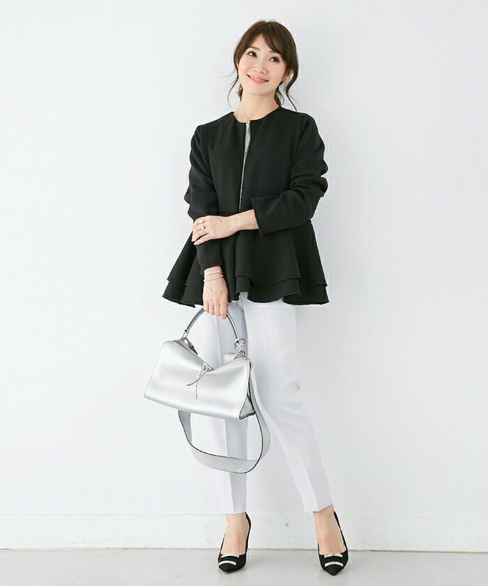 ジャケット ダンボールニット ペプラム Liala×PG 全3色｜lpg211-0974