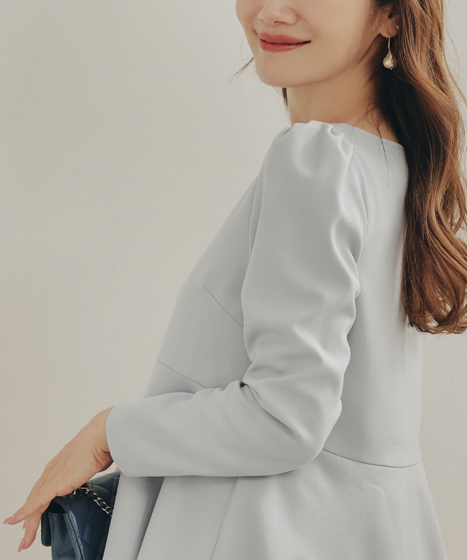 タックスリーブ 9分袖 フレア ブラウス Liala×PG 全7色｜lpg811-0986