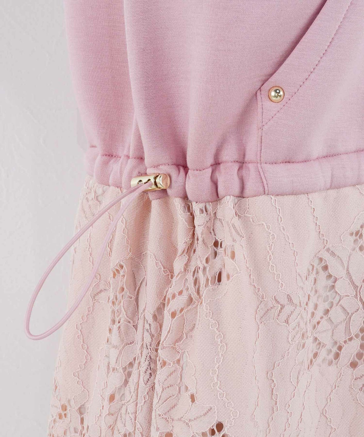 レディース/ドッキング/ワンピース/パーカー/フーディー/フーディーパーカー/パーカーワンピ/レース/スカート/異素材/異素材ドッキング/マキシ/ボンディング/ドロスト/サイズ調節/ロングスカート/マキシスカート/ロングワンピース/マキシワンピース