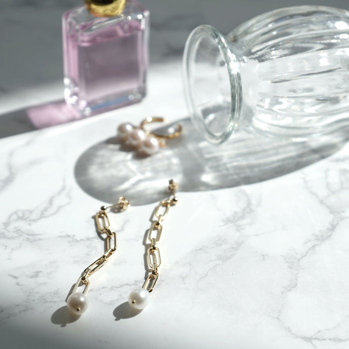チェーン ドロップ ピアス イヤリング Chain Drop Pierce Earring