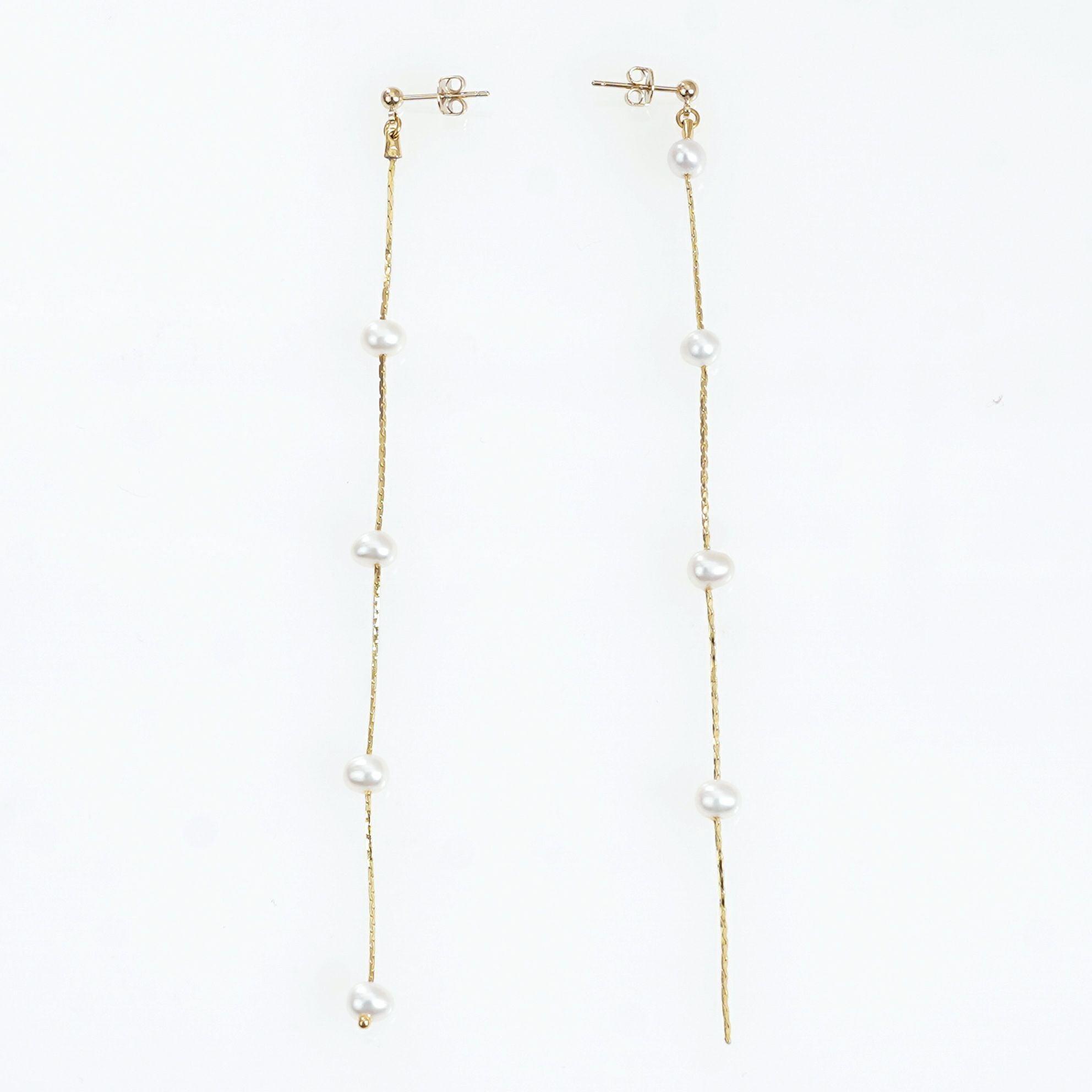 淡水 パール アシンメトリー ピアス イヤリング Freshwater Pearl