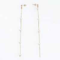 淡水 パール アシンメトリー ピアス イヤリング Freshwater Pearl Asymmetry Pierce Earring