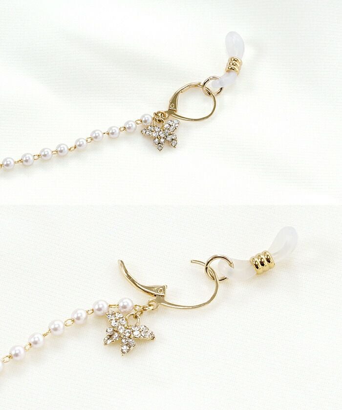 マスク＆メガネ チェーン パール バタフライ le reve vaniller 全1色