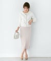 newcolor/新色/大人気/手洗い可/セットアップ対応商品/ドライタッチ/ゴム地/タイトスカート/膝下丈/サマーニット/シャリ感/選べる丈
