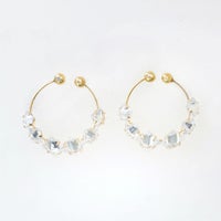 2way クリスタル イヤリング Crystal Earring イアカーフ イヤーカフ リング 真鍮 鉄 キュービックジルコニア 2way クリスタル イヤリング 2way Crystal Earring （Liala）