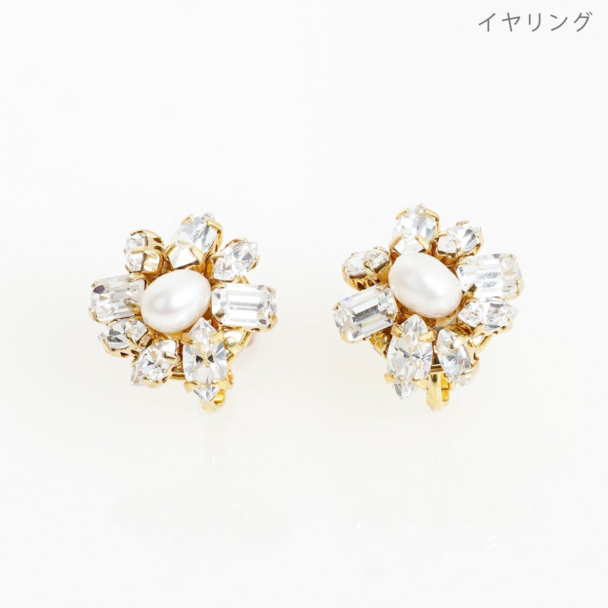 フラワー ビジュー ピアス イヤリング Flower Bijou Pierce Earring