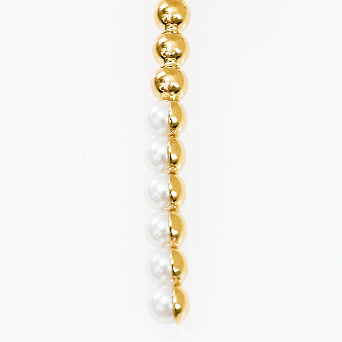 バイカラー パール ライン ピアス イヤリング Bi Color Pearl Line Pierce Earring
