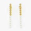 バイカラー パール ライン ピアス イヤリング Bi Color Pearl Line Pierce Earring
