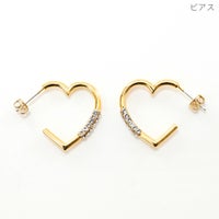 ハート シェイプ クリスタル ピアス イヤリング Heart Shape Crystal Pierce Earring