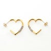 ハート シェイプ クリスタル ピアス イヤリング Heart Shape Crystal Pierce Earring