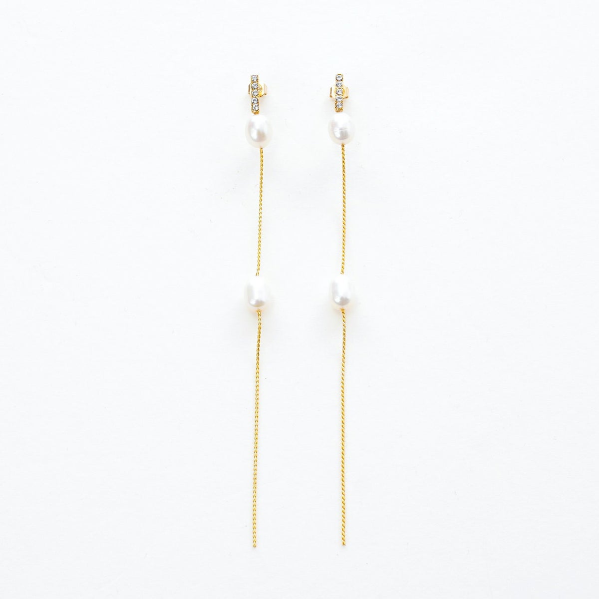 ロング チェーン 2 パール ピアス Long Chain 2 Pearl Pierce