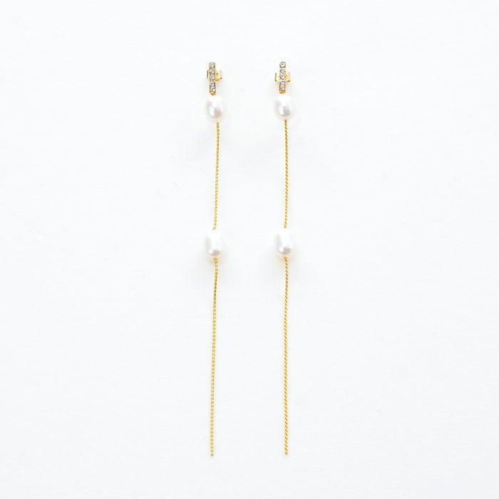 ロング チェーン 2 パール ピアス Long Chain 2 Pearl Pierce