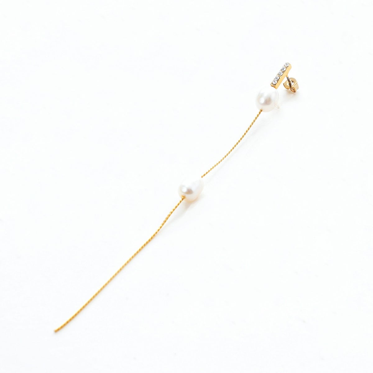 ロング チェーン 2 パール ピアス Long Chain 2 Pearl Pierce