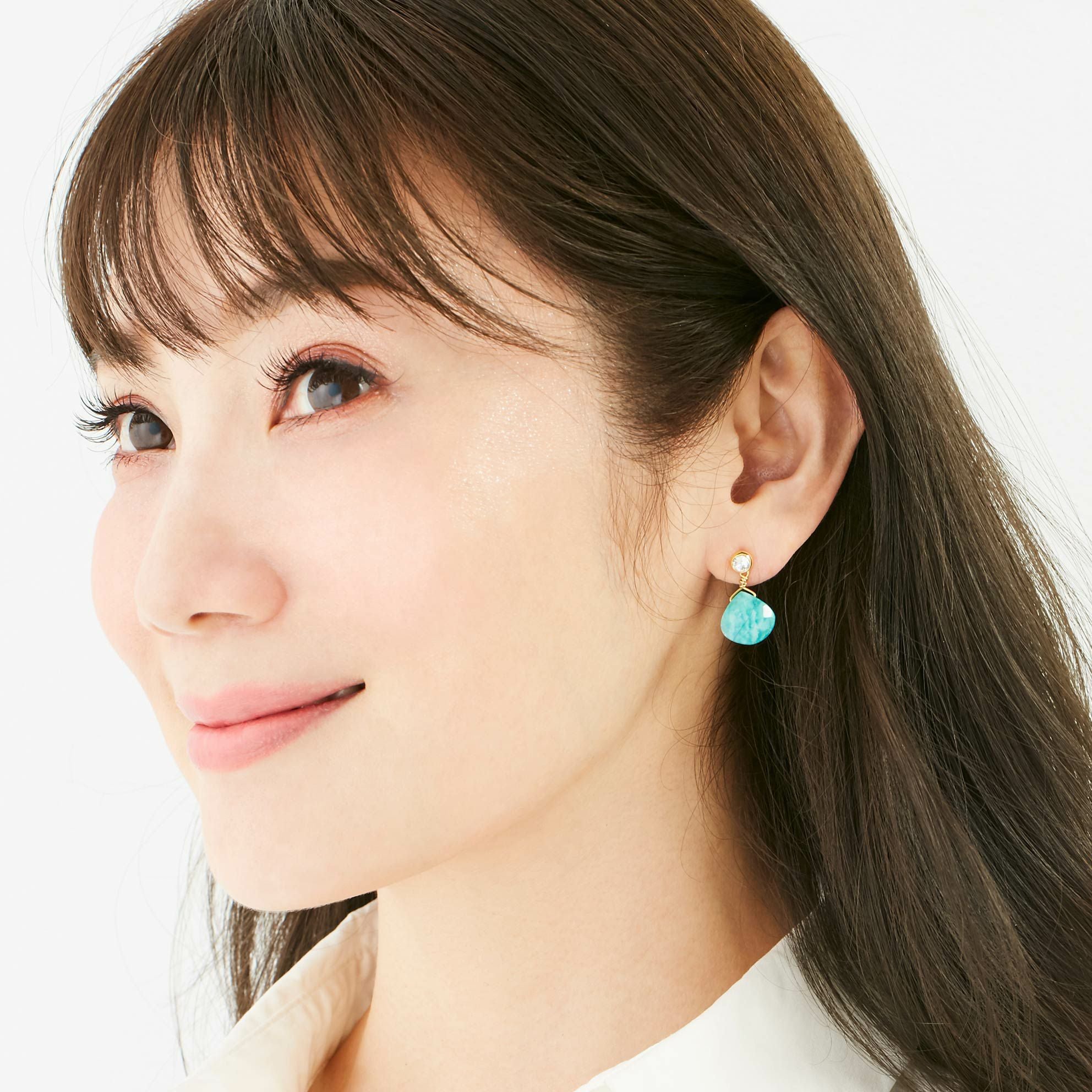 アマゾナイト ストーン ピアス イヤリング Amazonite Stone Pierce