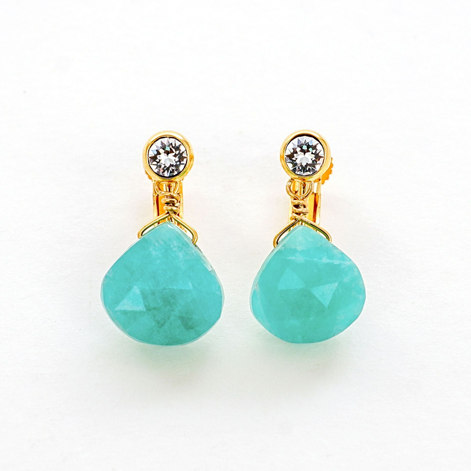 アマゾナイト ストーン ピアス イヤリング Amazonite Stone Pierce