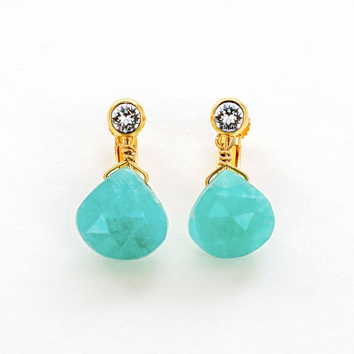 アマゾナイト ストーン ピアス イヤリング Amazonite Stone Pierce Earring