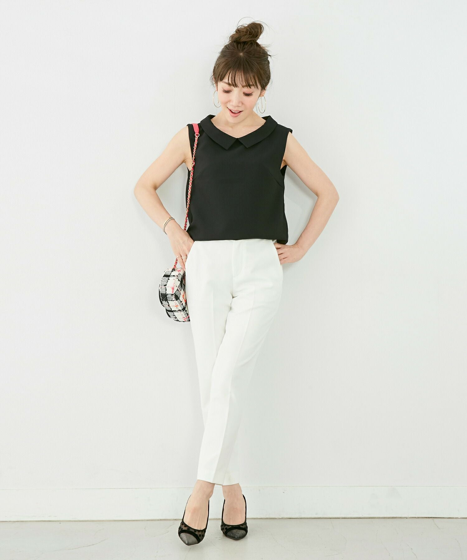 ブラウス 襟付き ノースリーブ Liala×PG 全3色｜lpg811-1144【1