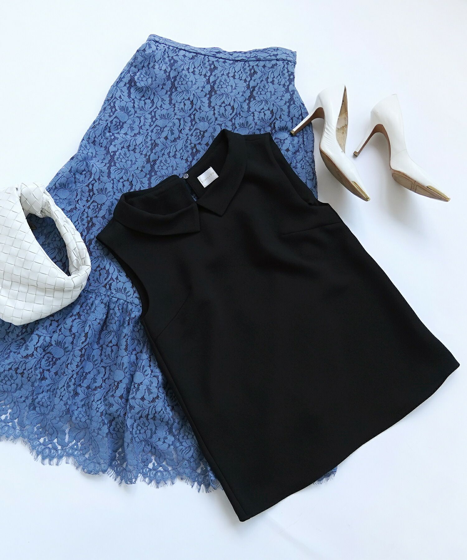 ブラウス 襟付き ノースリーブ Liala×PG 全3色｜lpg811-1144【1