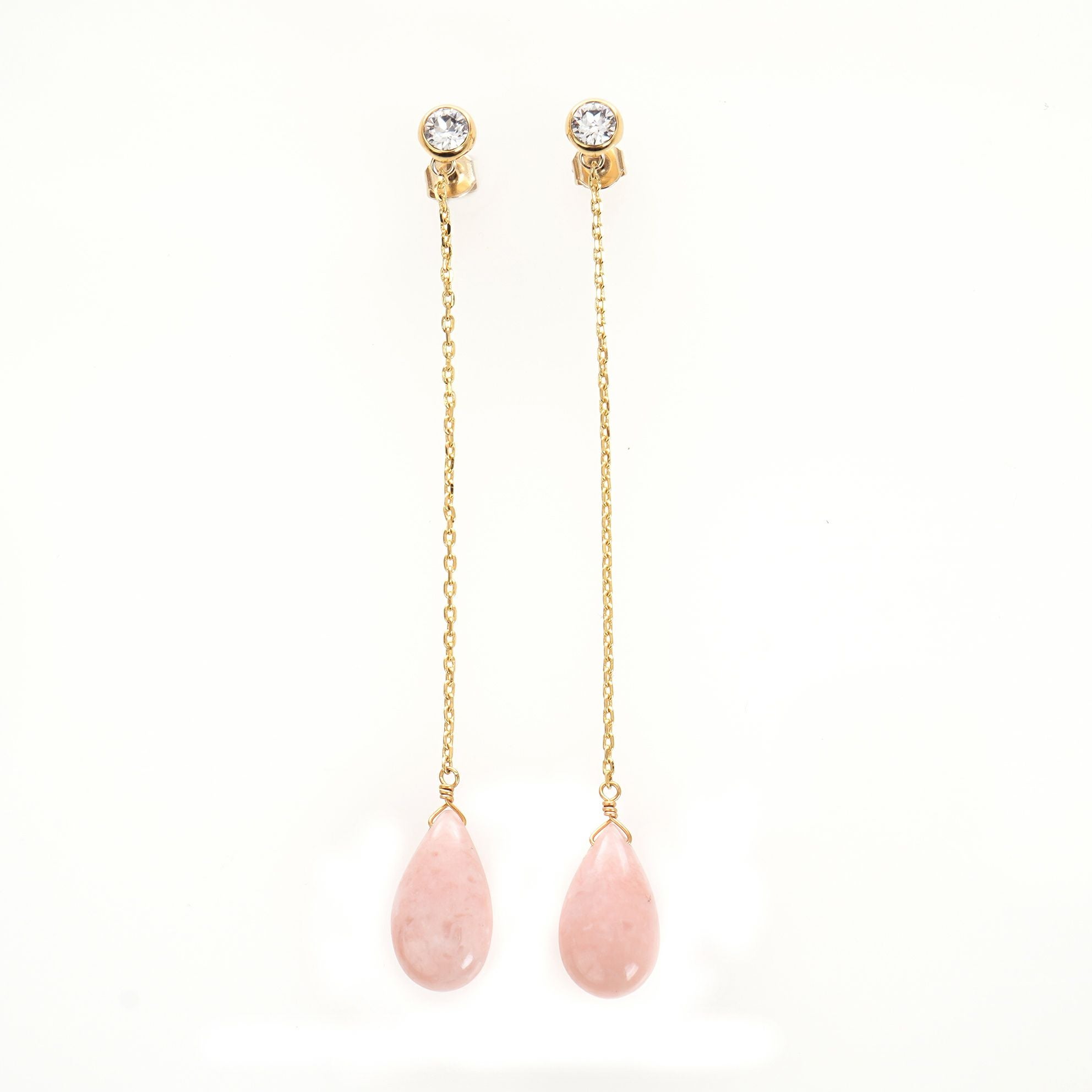 ピンク オパール ロング ピアス イヤリング Pink Opal Long Pierce
